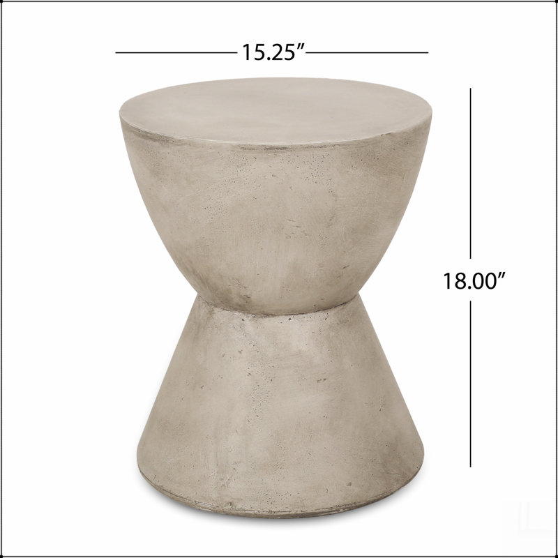 Table d'appoint d'extérieur MGO, gris clair
