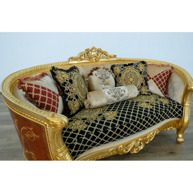 Canapé avec coussins réversibles 105 po Saltz, Doré, H 44,5 po x l 105 po x P 37,5 po