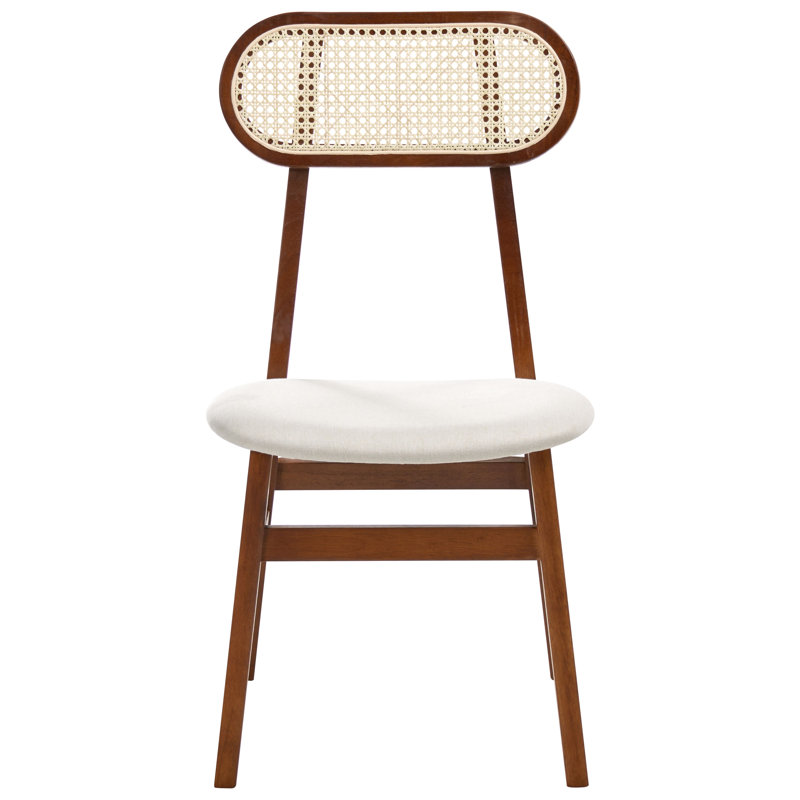 Anabeth 45cm H Fabric Upholstered Low Back Side Chair in Brown, Beige