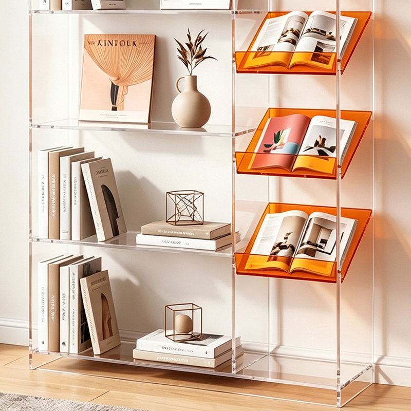 Acrylic Magazine Display Bookshelf