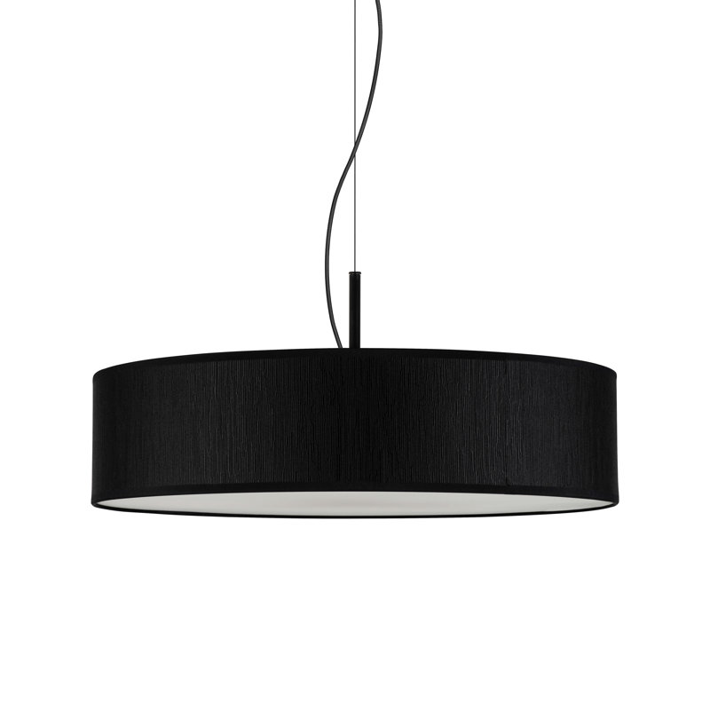 Doce Slim 3 - Light Black/White Drum Pendant, Black