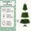 Arbre de Noël à charnière de 6 pi avec 582 pointes, branches complètes, support en plastique à 4 pieds, installation rapide et sans tracas, pour un décor des Fêtes unique dans de petits espaces Artificiel, réaliste, sécuritaire et fiable, créatif