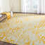 Tapis en laine / coton touffeté à la main Berman en ivoire / or-1407421290
