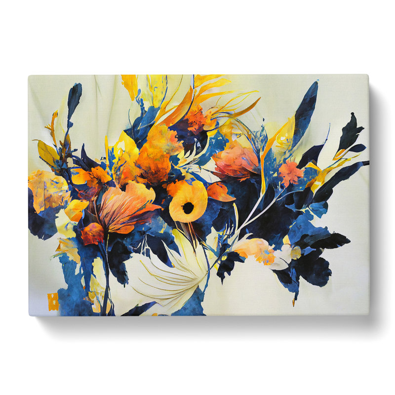 Floral Bouquet Abstract - Wrapped Canvas Print, 35cm H x 50cm W x 3cm D