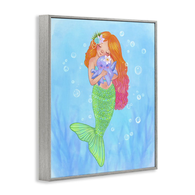 «Sweet Mermaid Love», estampe numérique, design par Stephanie Sanchez, H 20 po x l 16 po, Estampe numérique Farmhouse
