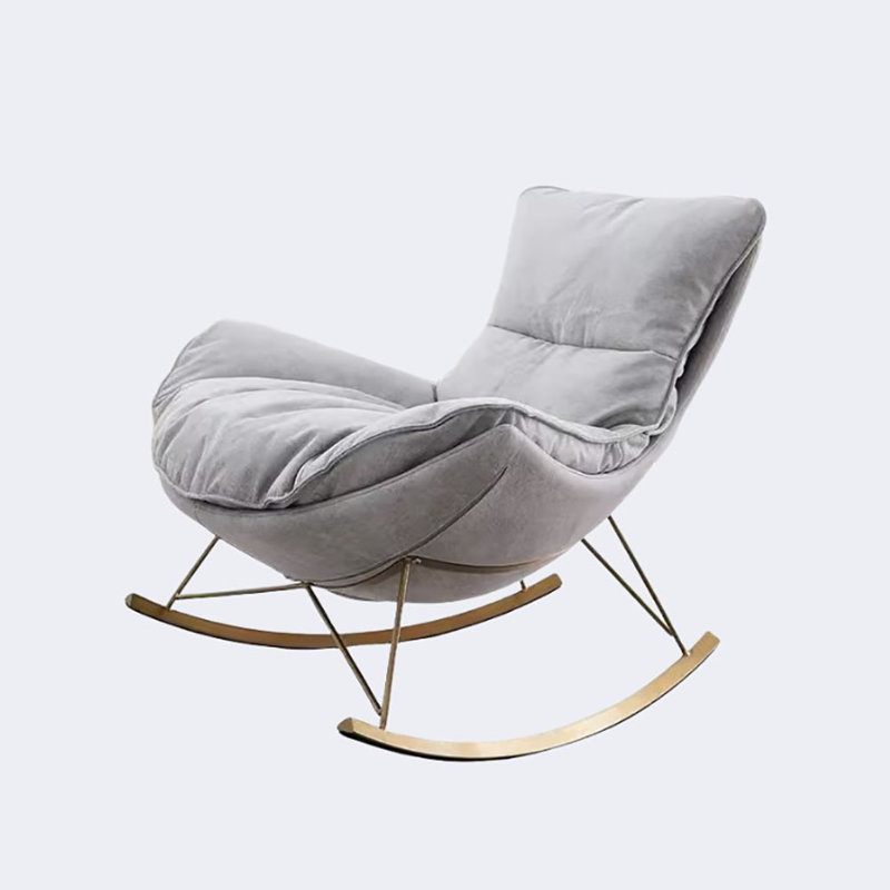 Chaise berçante en métal de haute qualité Nordic Leisure, Gris foncé