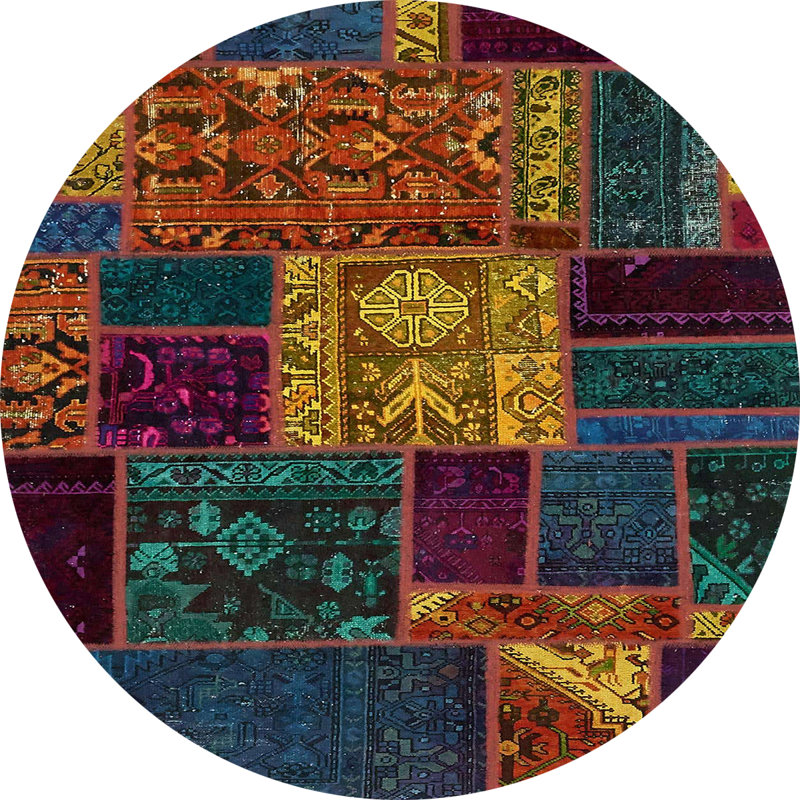 Abstract Indoor Rug, Round 3'