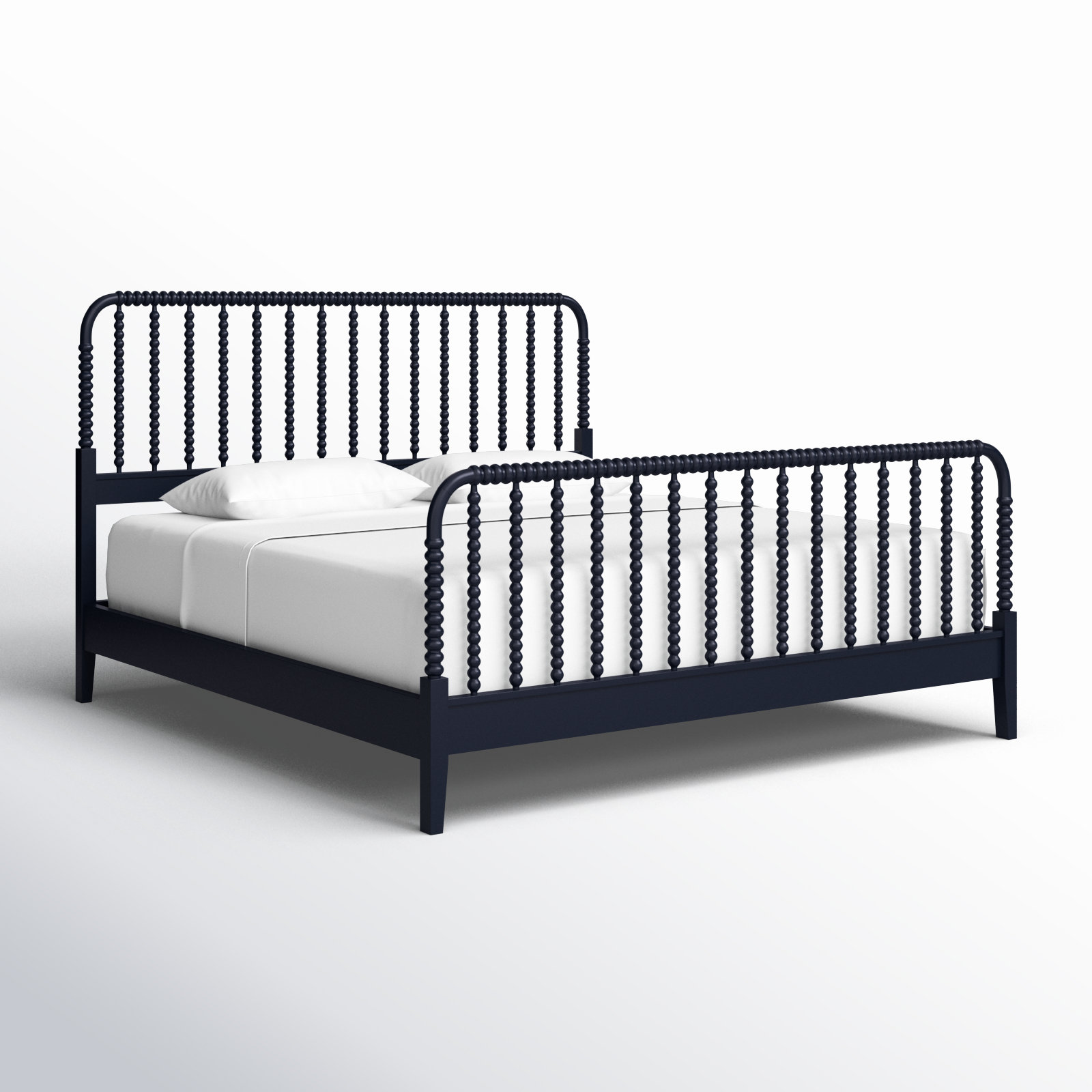 Louisa Solid Wood Spindle Bed, King, Ocean