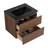24" Wall-Mounted Bathroom Vanity With Black Ceramic Sink, 2-Soft Close Drawers, KD-Package-228177466-228177467-228177470