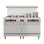 60 po Cuisinière électrique commerciale avec 10 brûleurs et 2 fours électriques standard en acier inoxydable - 208 V triphasé