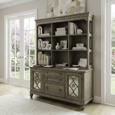 Abana 3 Piece Writing Desk Office Set w/ Hutch