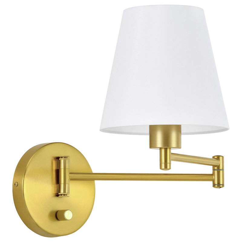 Applique à bras pivotant, Noir mat, H 13,78 po x l 7,09 po x P 21,26 po