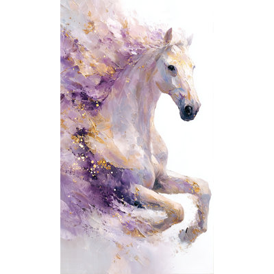 «Violet Mane», art mural sur toile tendue