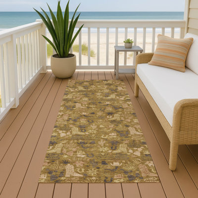 Tapis fantaisie lavable à la machine intérieur / extérieur ACN2613