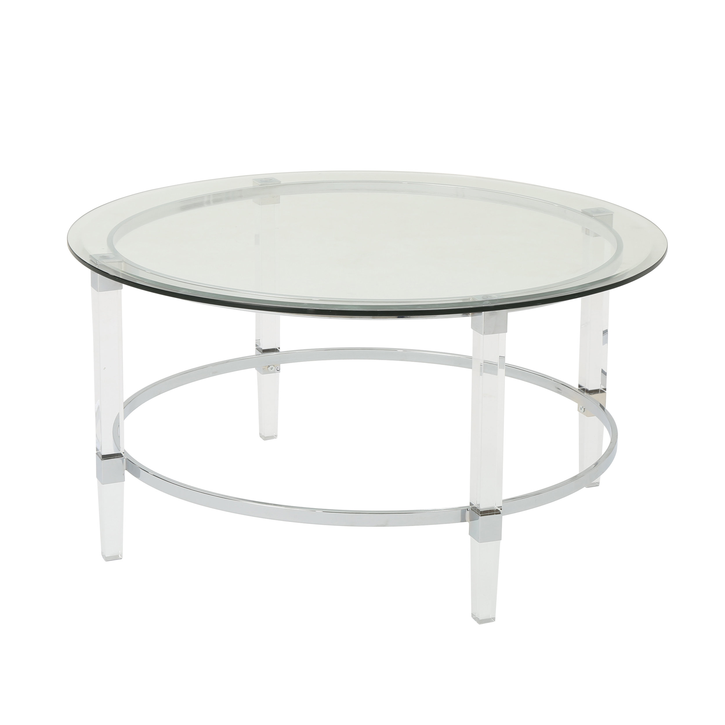 Brayden Studio Captivating Translucent Round Coffee Table A