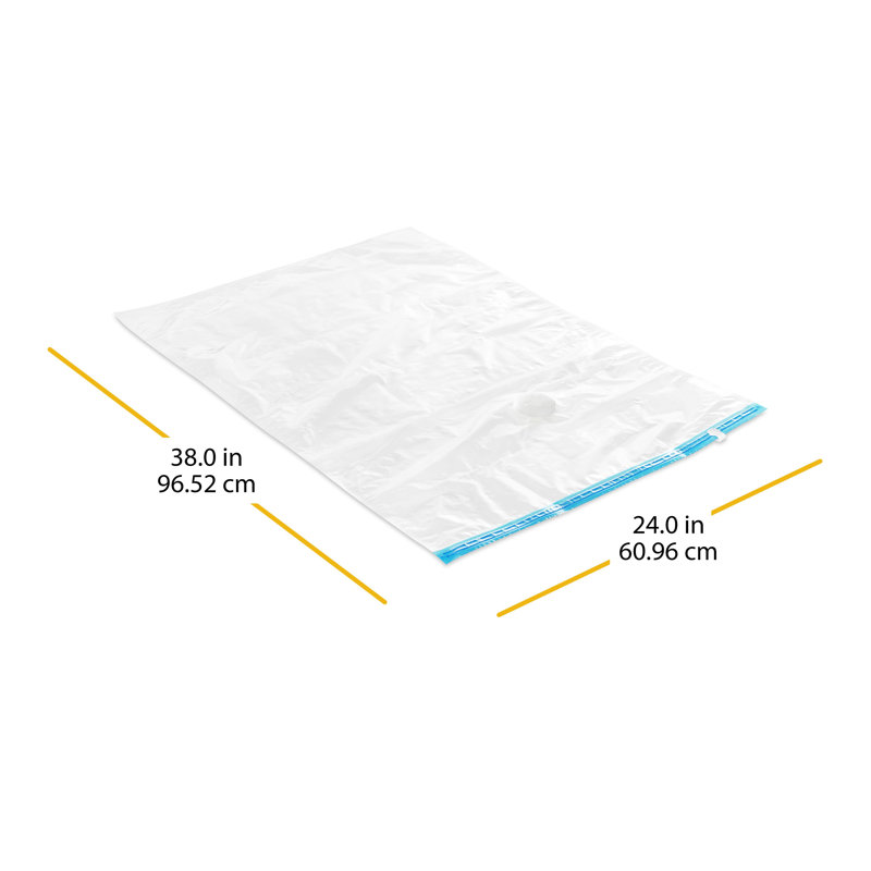 Spacemaker Vacuum Bag - Clear - Set of 3, 0.12" H x 38" W x 24" D