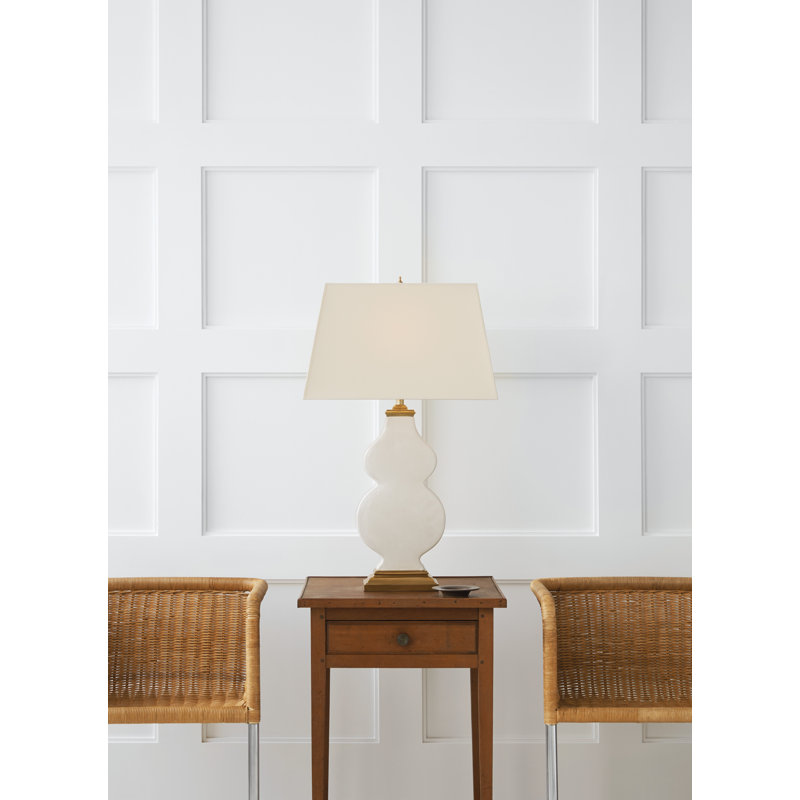 Alexa Hampton Anita Table Lamp, Tea Stain, Fabric