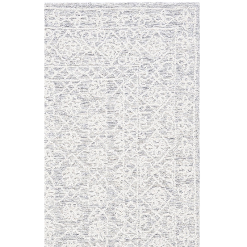 Orlandis Hand Tufted Wool Pile Floral Rug, Rectangle 6' x 9'
