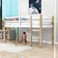 Lit mezzanine simple en bois avec lattes