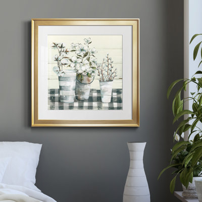 «Spring Gingham I», reproduction d'art sur papier encadré