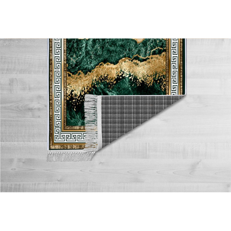 Luxurious Hall Carpet, 100% Velvet Fabric, 31.5 x 59.1 Inches | Non-Slip Cotton Sole, Pile Height: 0.4 Inches | Antibacterial & Machine Washable, 3D Digital Printing | Elegant Design for Living Room & Entryway