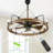 36" Rustic Wagon Wheel Ceiling Fan with Light and Remote Control 8-Light 6-speed Reversible Timer DC Motor Fan for Living Room Bedroom  