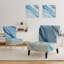 Fauteuil de chambre rembourré en velours Blue Silver Spring I - Modern Lake House