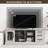 63'' Media Console Table w/ 3 Drawers 2 Glass Shelves Cable Holes for Living Room-1130951079
