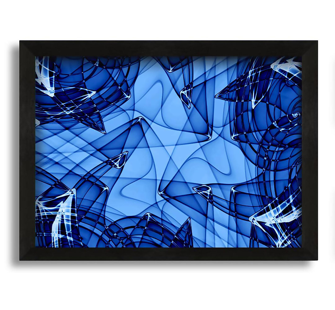 Gerahmtes Leinwandbild Blue Glass