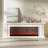 White Solid Wood TV Cabinet Fireplace