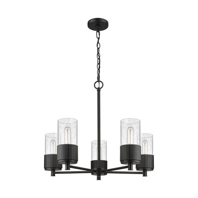 5 - Light Dimmable Cylinder Chandelier