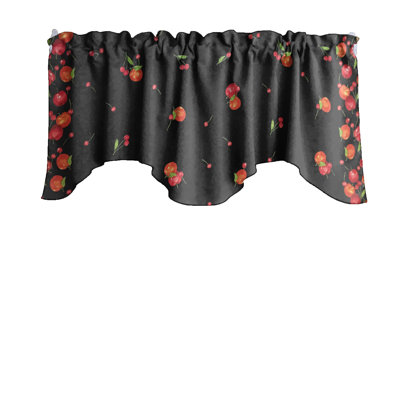 Cotton Blend Floral Scalloped Window Valance