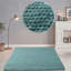 Hand Woven Wool Petrol Indoor Rug-74493403