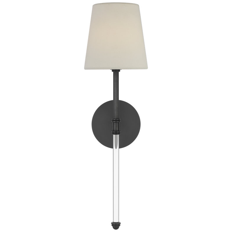 Suzanne Kasler Camille 20" Cordless Sconce with Linen Shade, Bronze