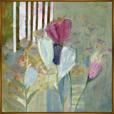 Peonies And Tulips Giclee On Canvas by Jill Krasner