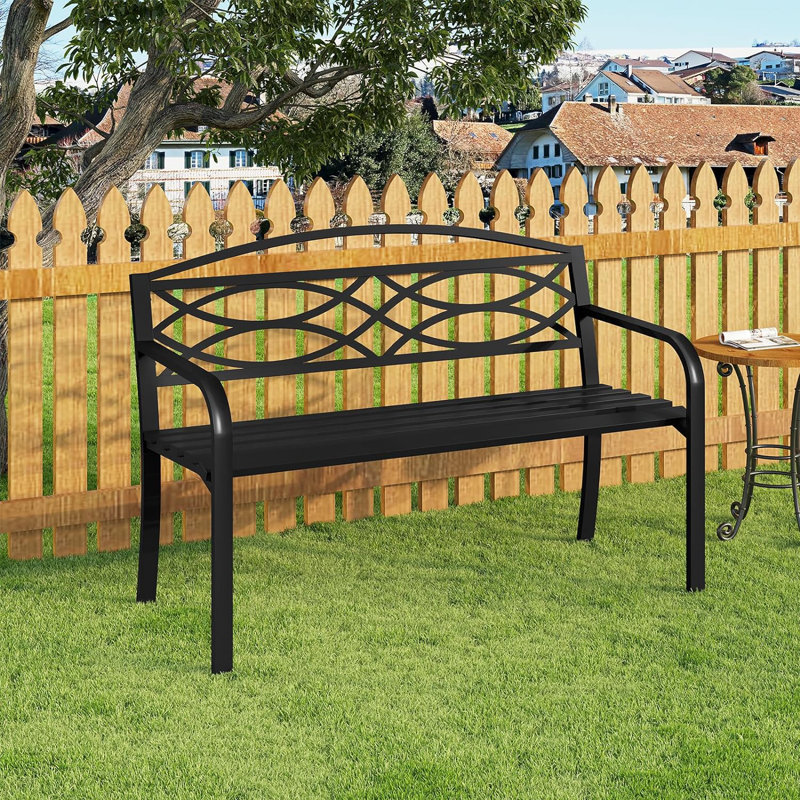 Aneecia Iron Outdoor Bench