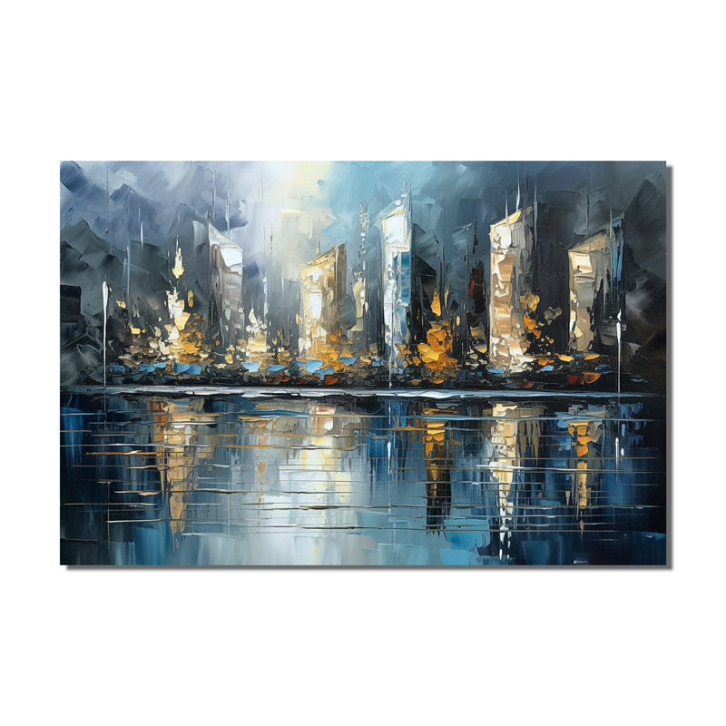 «Abstract City Skyline3», reproduction d'art sur toile