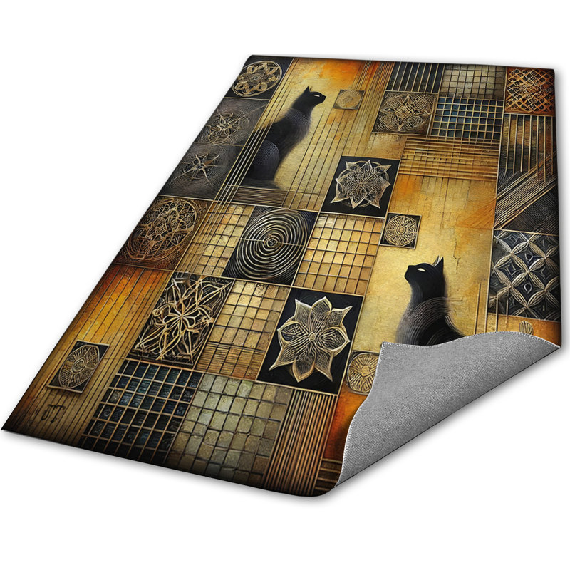 Tapis deux chats, Rectangle 5 pi x 7 pi