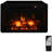 Retro Recessed Fireplace Heater with Realistic Log Flame