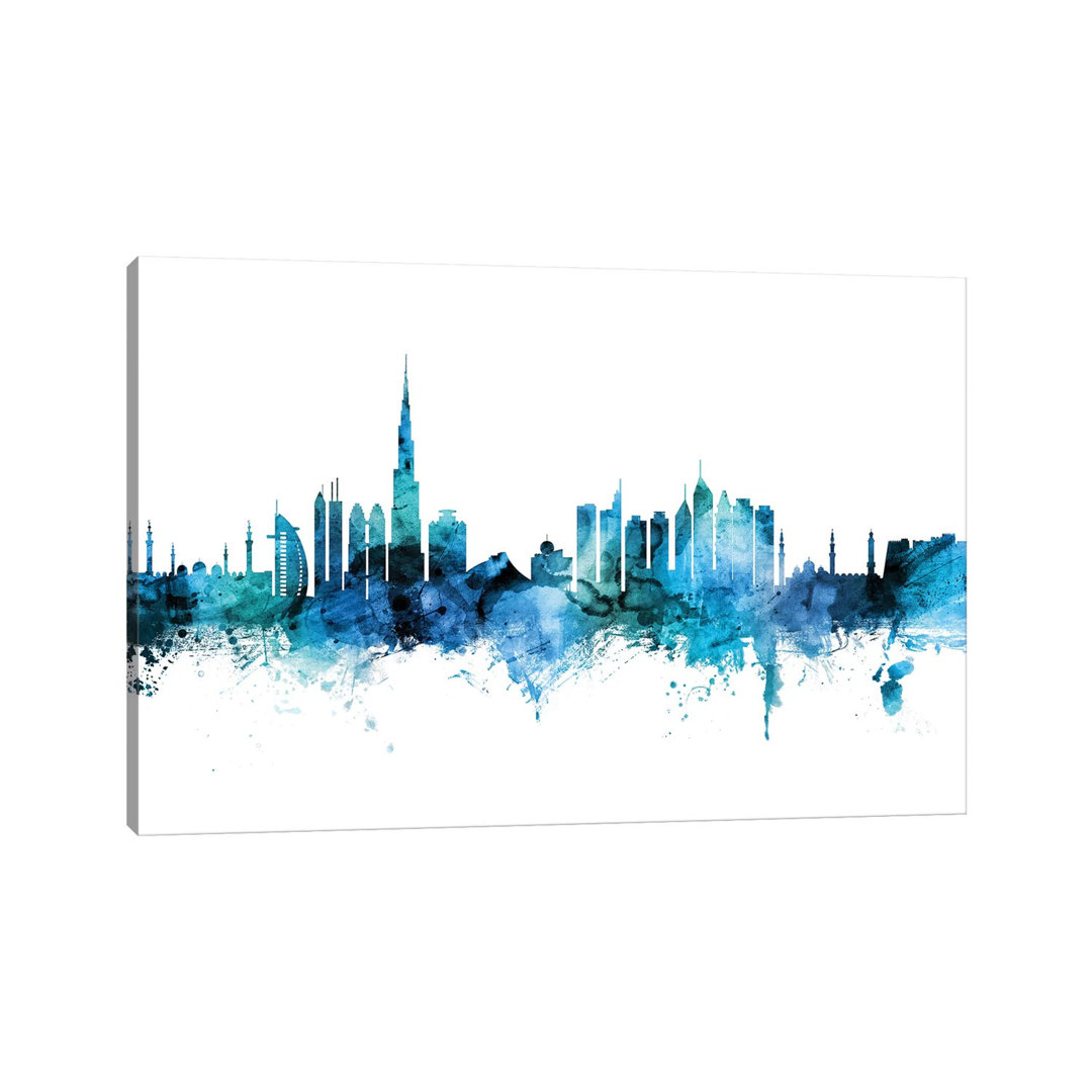 Dubai, UAE Skyline by Michael Tompsett - Wrapped Canvas Gallery-Wrapped Canvas Giclée
