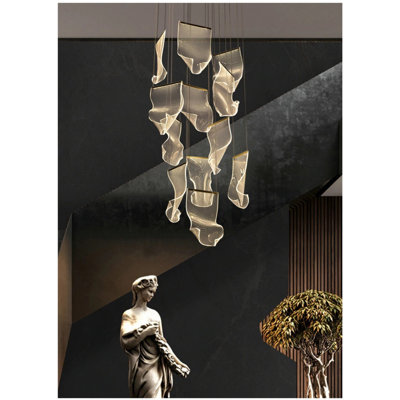 Blon 28 - Light Gold LED Unique/Statement Pendant