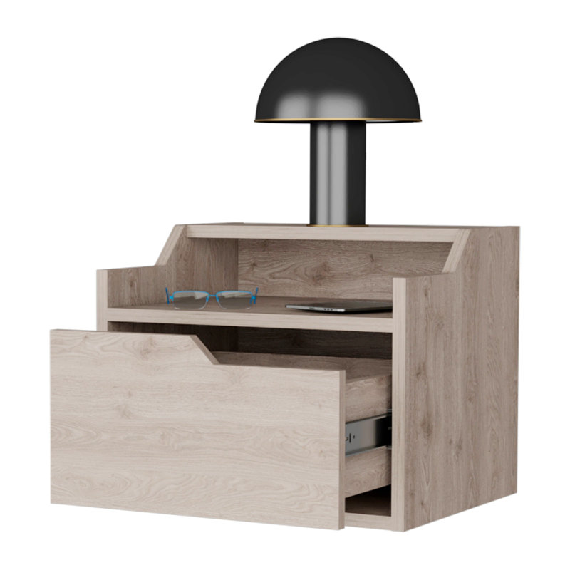 Table de chevet Fahed, Gris clair