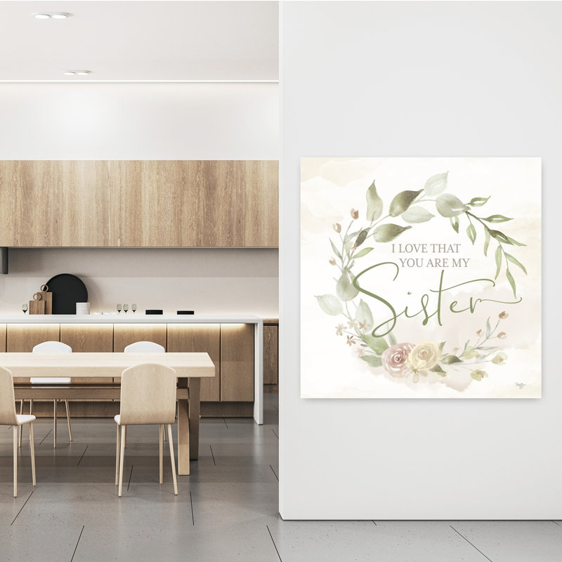«My Sister», art floral contemporain, H 48 po x l 48 po