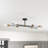 Makbel 6-Light Bulbs Modern Industrial Sputnik Ceiling Light Dimmable Semi-Flush Mount Light