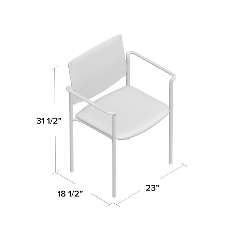 Evolve Series Stackable Chair, Natural, Tuxedo