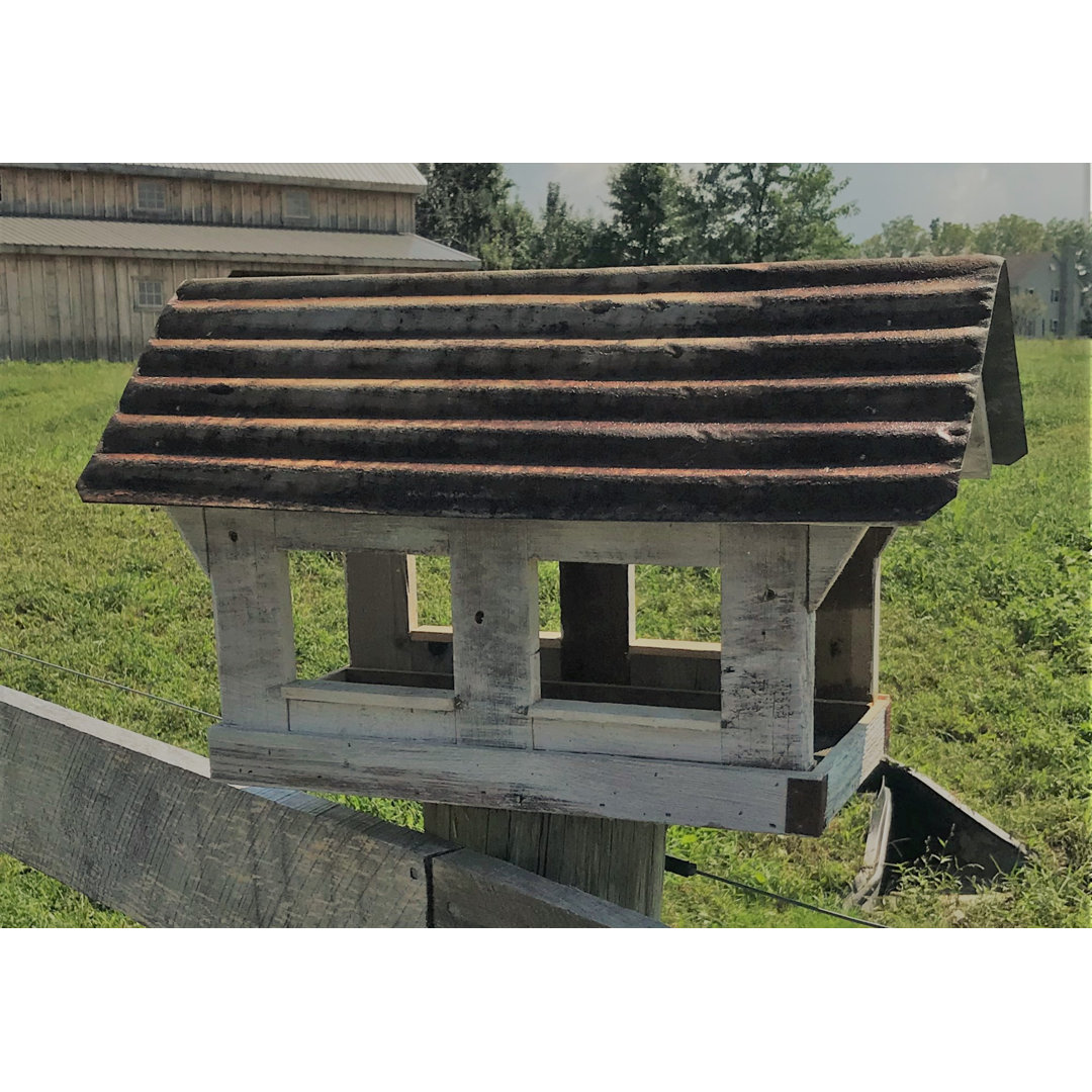 Bird in Hand Series 13" x 20" x 10" Columbia Covered Bridge Feeder Home Bazaar