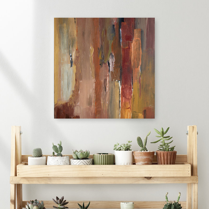 Art urbain, paysage urbain contemporain abstrait, 18" H x 18" W