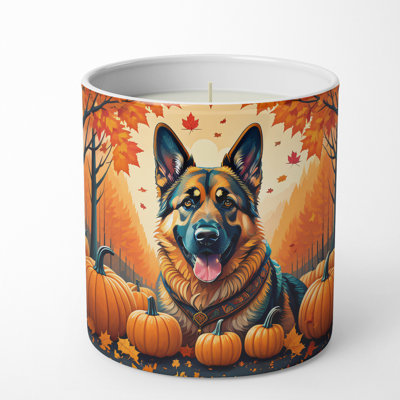 Pumpkin Spice Scented Tumbler Candle with Ceramic Holder