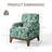  Traditional Floral Upholstered Armchair with Solid Wood Legs-1863075400-1854078261