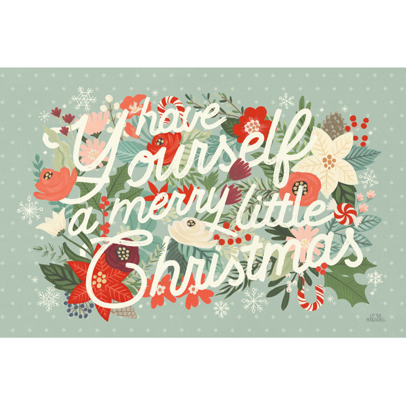 Oneridge Christmas Wishes I, H 12 po x l 18 po, Pas de tapis, Imprimé avec cadre blanc
